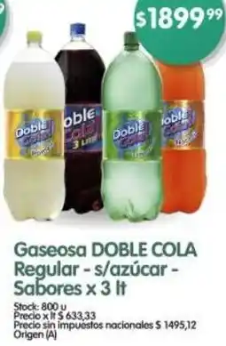 Supermercados Buenos Días Doble cola gaseosa regular - s/azúcar-sabores oferta