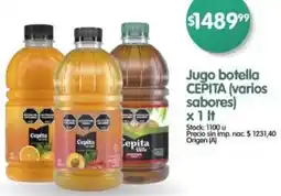 Supermercados Buenos Días Cepita jugo botella (varios sabores) oferta