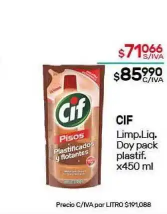 Nini Mayorista Cif Limp. Liq. Doy Apck Palstif. x450ml oferta
