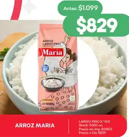 Supermercados Tadicor Arroz maria largo fino oferta