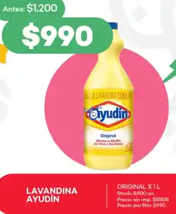 Supermercados Tadicor Ayudín lavandina original oferta