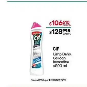 Nini Mayorista Cif Limp. Baño Gel Con Lavandina x500ml oferta