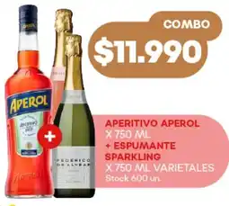 Supermercados Tadicor Aperitivo aperol + espumante sparkling oferta