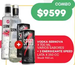 Supermercados Tadicor Sernova vodka varios sabores oferta