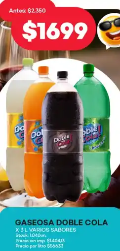 Supermercados Tadicor Doble cola gaseosa oferta