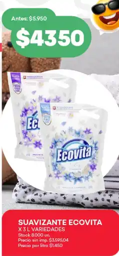 Supermercados Tadicor Ecovita suavizante variedades oferta