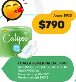 Supermercados Tadicor Calipso toalla femenina normal extra seda oferta