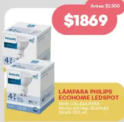 Supermercados Tadicor Philips lámpara ecohome ledspot cálida/fría oferta
