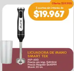 Supermercados Tadicor Smart tek licuadora de mano oferta