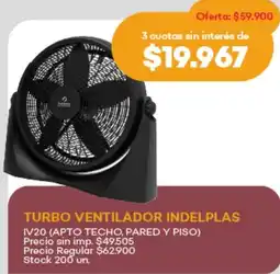 Supermercados Tadicor Indelplas turbo ventilador oferta