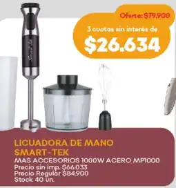 Supermercados Tadicor Smart-tek licuadora de mano oferta