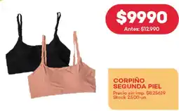 Supermercados Tadicor Corpiño segunda piel oferta