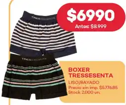 Supermercados Tadicor Tressesenta boxer liso/rayado oferta