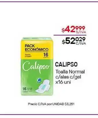 Nini Mayorista Calipso Toalla Normal C- Alas C-gel x16 uni oferta