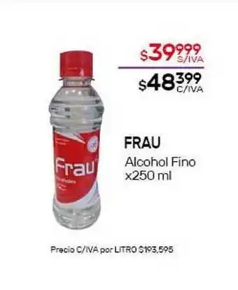 Nini Mayorista Frau Alcohol Fino x250ml oferta