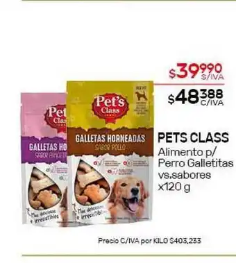 Nini Mayorista Pets Class Alimento P- Perro Galletitas x120g oferta