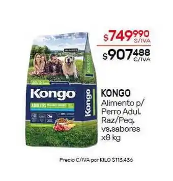 Nini Mayorista Kongo Alimento P- Perro Adul. Raz-peq. oferta