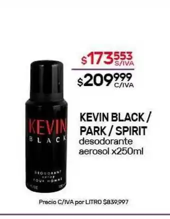 Nini Mayorista Kevin Black - Park - Spirit Desodorante Aerosol x250ml oferta