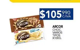 Nini Mayorista Arcor Choc. Varios Tipos x100g oferta