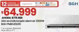 Changomas BGH aire acondicionador silent air 3300 W oferta