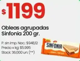 Changomas Sinfonía obleas agrupadas oferta