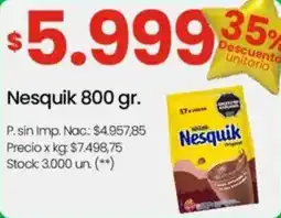 Changomas Nesquick oferta