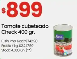 Changomas Check tomate cubeteado oferta