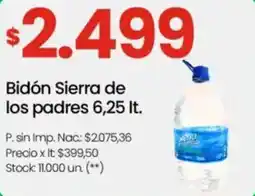 Changomas Sierra de los padres bidón oferta
