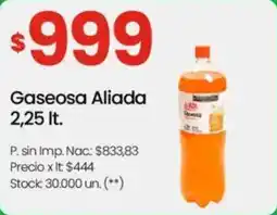 Changomas Aliada gaseosa oferta