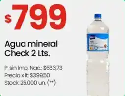 Changomas Check agua mineral oferta
