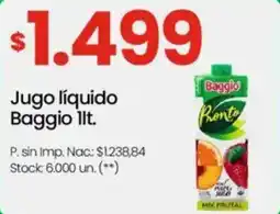 Changomas Baggio jugo líquido oferta