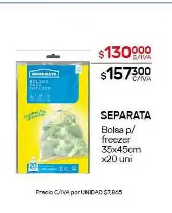 Nini Mayorista Separata Bolsa P- Freezer 35x45cm x20 uni oferta
