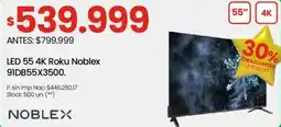 Changomas Noblex LED 55 4K Roku 55" oferta