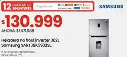Changomas Samsung heladera no frost inverter 382L oferta