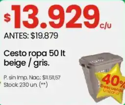 Changomas Cesto ropa 50 L oferta