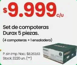 Changomas Durax set de compoteras oferta