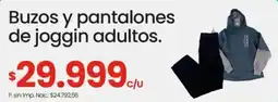 Changomas Buzos y pantalones de joggin adultos oferta