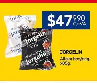 Nini Mayorista Jorgelin Alfajor bco-neg. x85g oferta