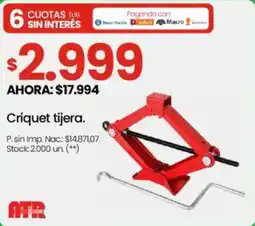 Changomas Criquet tijera oferta