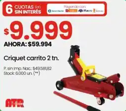 Changomas Criquet carrito 2 tn oferta