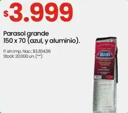 Changomas Parasol grande 150 x 70 oferta