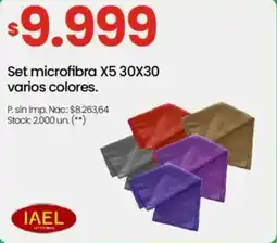 Changomas Set microfibra X5 30X 30 oferta