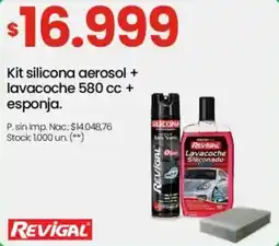 Changomas Kit silicona aerosol + lavacoche 580 cc + esponja oferta