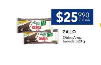 Nini Mayorista Gallo Oblea Arroz Bañada x20g oferta