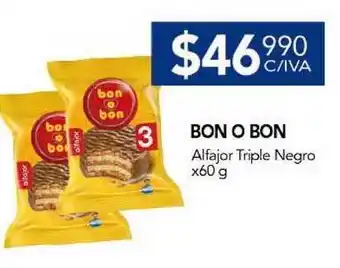 Nini Mayorista Bon O Bon Alfajor Triple Negro x 60g oferta