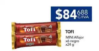 Nini Mayorista Tofi Mini Alfajor x 6 negro x 24g oferta
