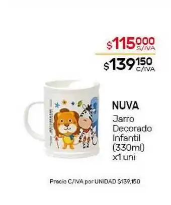 Nini Mayorista Nuva Jarro Decorado Infantil 330ml oferta