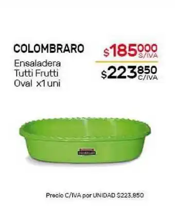 Nini Mayorista Colombraro Ensaladera Tutti Frutti Oval x 1uni oferta