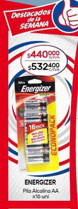 Nini Mayorista Energizer Pila Alcalina Aa x 16uni oferta