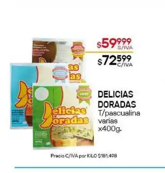 Nini Mayorista Delicias Doradas T- Pascualina varias x 400g oferta